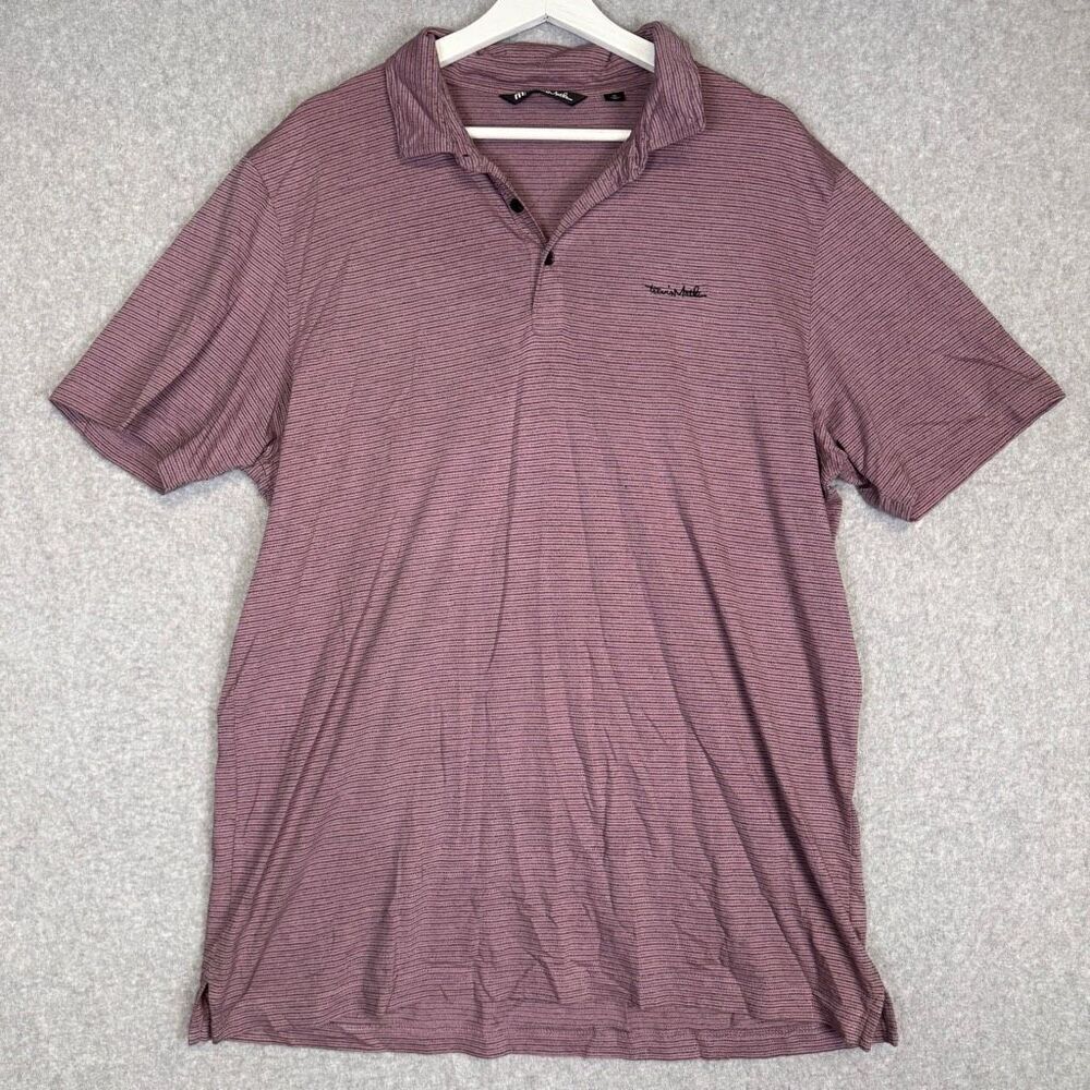 Travis Mathew Men's Size XL Pima Cotton Blend Purple Short Sleeve Polo Shirt